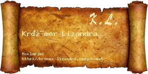 Krámer Lizandra névjegykártya